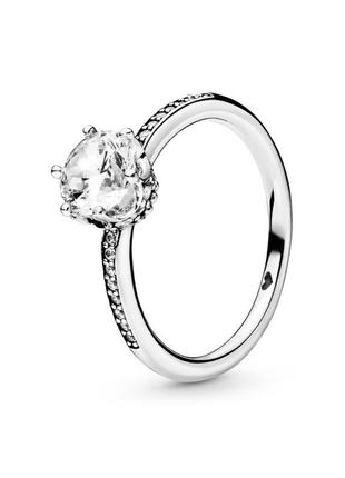 Оригинал пандора оригинальное серебряное кольцо 198289cz серебро с камнями большой камень камни прозрачные с биркой новый