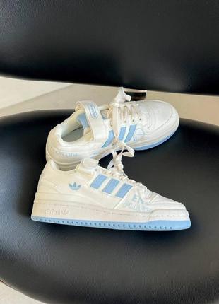 Кроссовки женские/мужские adidas forum white/blue