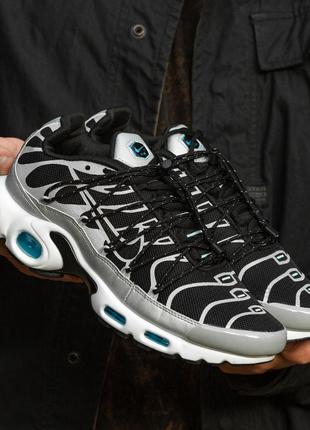 Мужские кроссовки nike air max tn plus lace toggle black grey 40-41-42-43-44-45