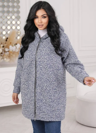 Куртка-кардиган женская демисезонная барашек на меху 48-52,54-58,60-64 202ве