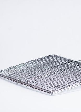 Решітка для гриля на мангал 40×30 см з нержавіючої сталі решітка для гриля2 фото
