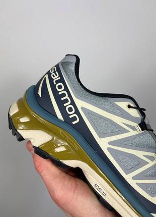 Кроссовки salomon xt-6 gull granada sky grey green7 фото