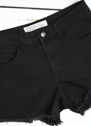 1+1=3 фирменные черные джинсовые шорты denim co, размер 42 - 444 фото