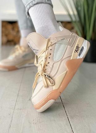 Кроссовки nike jordan 4 x off white cream кросівки