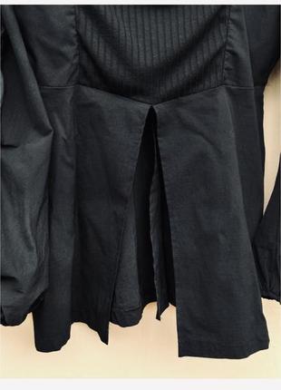 Удлиненная блуза топ, кофта с разрезами и объемными рукавами zara9 фото