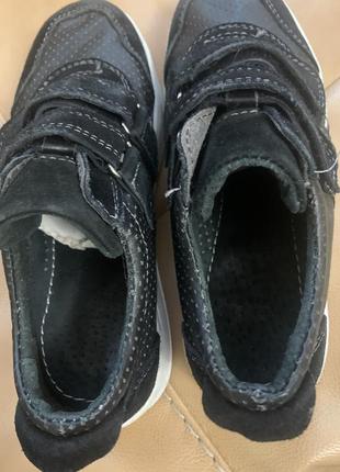 Туфли кеды черные кожаные натуральные 33 размер5 фото