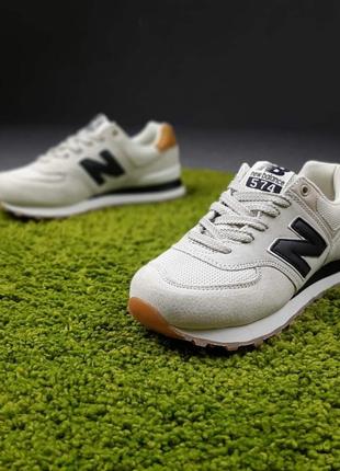 👟 кроссовки new balance 574 светло-серые / наложка bs👟2 фото