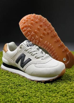 👟 кроссовки new balance 574 светло-серые / наложка bs👟4 фото