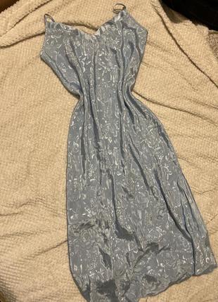 Платье комбинация с вырезом ночная рубашка