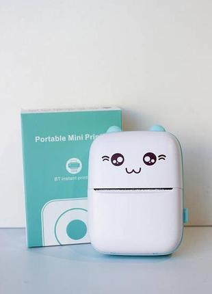 Портативный термопринтер bambi cat mini printer