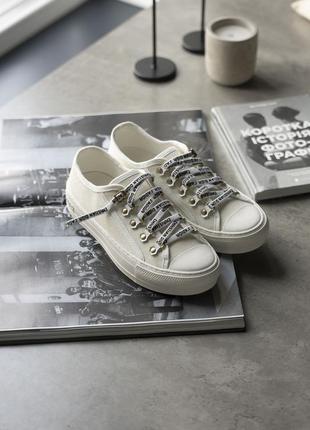 Walk'n'dior sneaker white cotton canvas