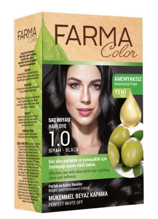 Крем-фарба для волосся farma color 1.0 чорний