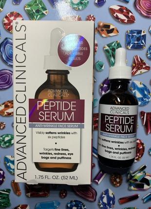 Сыворотка для лица/вокруг глаз  с пептидами против морщин peptide serum от advanced clinicals (usa)