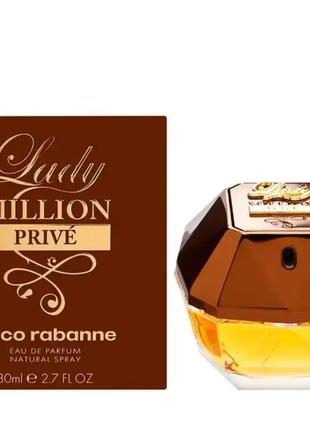 Paco rabanne lady million prive парфюмированная вода 80 ml (пако рабан леди миллион прайв женские духи)1 фото