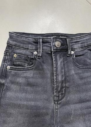 Джинсы stradivarius серые зауженные скинни узкие джинсы высокая посадка4 фото