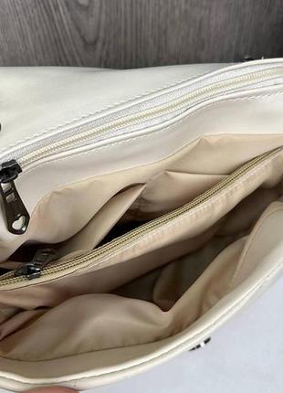 Качественная женская мини-сумочка клатч на плечо в стиле пенко стеганая, маленькая сумка pinko птичка пудровый8 фото