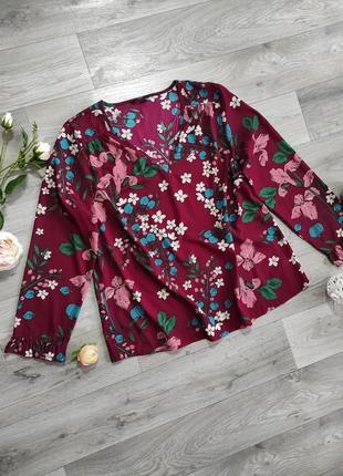 Легкая летняя блуза цветы нарядная3 фото