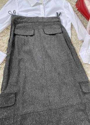 Шикарная длинная юбка карго вискоза/шерсть/шёлк,ashley brooke,p.34-366 фото