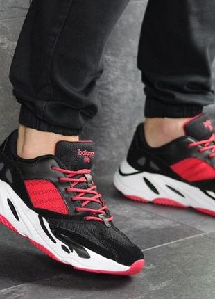 Кросівки adidas balance life чорно-червоні