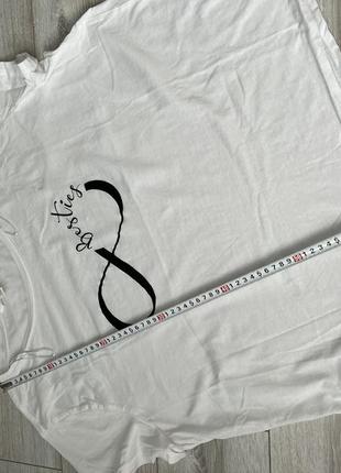 Футболка женская белая коттоновая футболка знак полновесности футболка безграничность белая хлопковая футболка h&amp;m3 фото