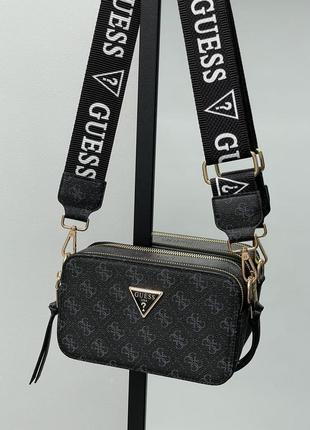 Сумка guess the snapshot bag black blue4 фото