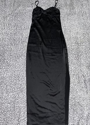 Сатінова сукня міді3 фото