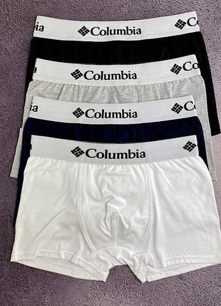 Набір чоловічих трусів боксерів columbia 4 штуки брендові труси боксери коламбія у фірмовій коробці2 фото