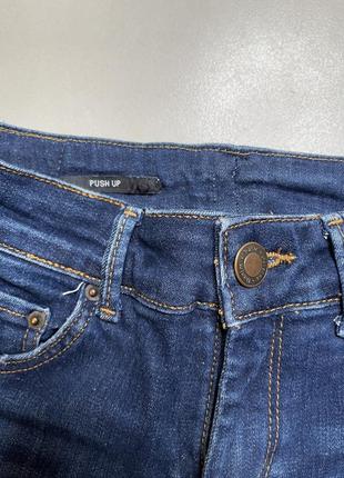 Женские джинсы bershka детские бершка синие штаны узкие зауженные высокая средняя посадка скини слим7 фото