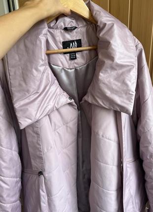 Демисезонная женская куртка трапеция большого размера батал1 фото