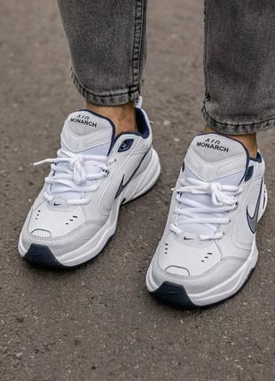 Мужские кроссовки nike air monarch white blue 40-41-42-43-44-458 фото