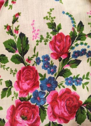 Украинский винтажный платок ч/ш.