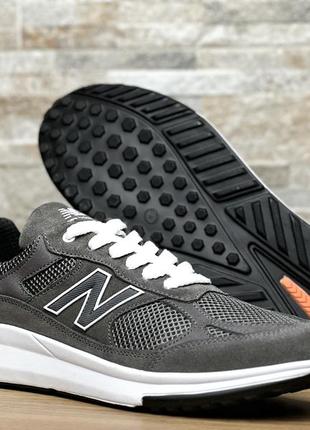 Кроссовки мужские сетка new balance grey4 фото