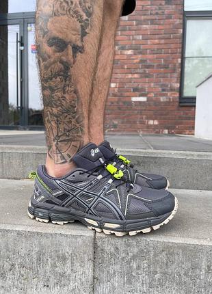 Кроссовки черные asics gel-kahana 8 marathon running shoes/sneakers dark grey