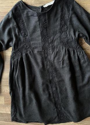 Чорне плаття з мережкою 7