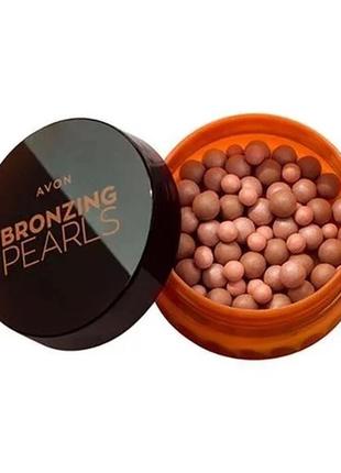 Бронзер в шариках avon bronzing pearls, warm (теплый) 28г.