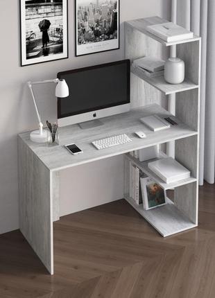 Игровой компьютерный стол, письменно-компьютерные столы для дома, компьютерный стол от производителя м17 бетон5 фото