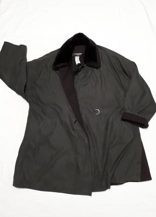 Демисезонне коричневе пальто без підкладки піджак жакет великого розміру6 фото