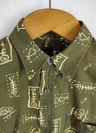 Тенниска хаки mel richman рубашка зеленая со скелетами рыбы тениска мужская