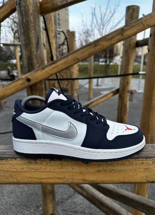 Nike air jordan 1 low (navy)3 фото