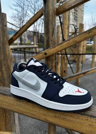 Nike air jordan 1 low (navy)7 фото