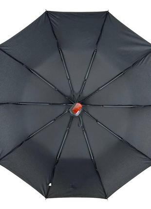 Чоловіча складна парасоля напівавтомат від feeling rain, є антивітер, чорний, fr0453-12 фото