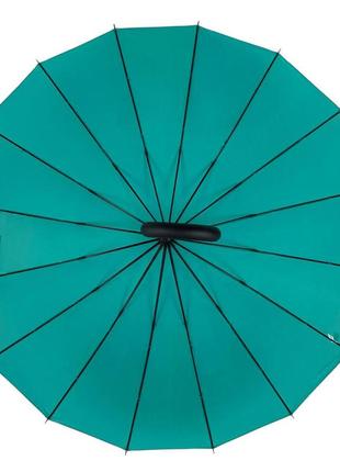 Женский зонт-трость с принтом букв, полуавтомат от фирмы toprain, бирюзовый, 01006-1 топ3 фото
