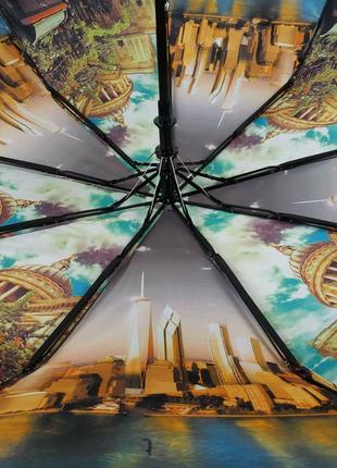 Жіноча парасоля напівавтомат із подвійною тканиною bellissimo, сіра, 018301-27 фото