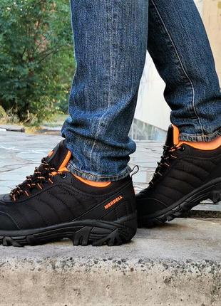 Кроссовки merrell термо мужские чёрные с оранжевым меррелл (размеры: 41,42,43,44,45,46) видео обзор топ7 фото