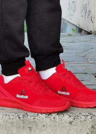 Кроссовки reebok красные мужские рибок замшевые кожа (размеры: 41,43,44,45,46) топ4 фото