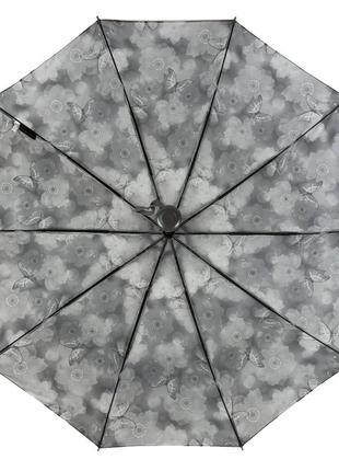 Жіноча парасолька напівавтомат на 10 спиць la-la land, від sl, сіра, 0499-15 фото