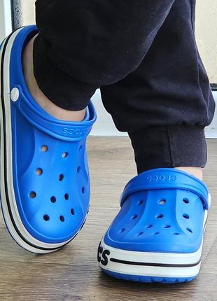 Женские кроксы голубые тапочки croc$ синие шлёпанцы (размеры: 34,35,36,37,38) топ5 фото