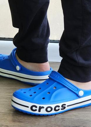 Женские кроксы голубые тапочки croc$ синие шлёпанцы (размеры: 34,35,36,37,38) топ4 фото