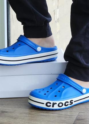 Женские кроксы голубые тапочки croc$ синие шлёпанцы (размеры: 34,35,36,37,38) топ3 фото