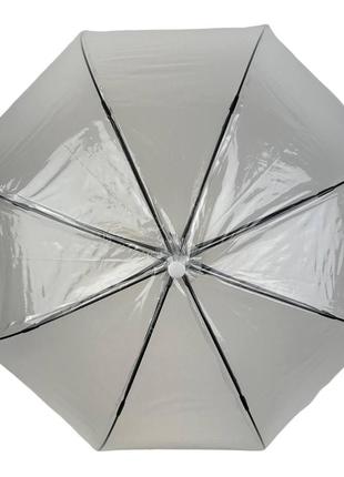 Детский зонт-трость прозрачный от fiaba с белой ручкой, к0312-1 топ3 фото